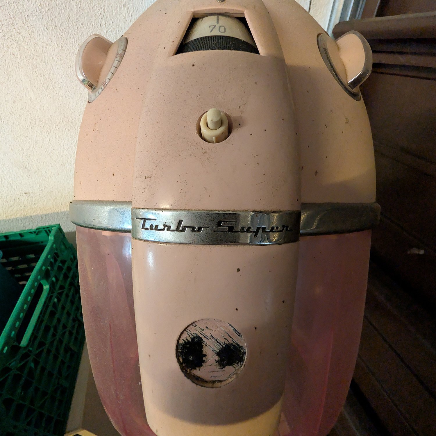 Vintage Trockenhaube „Turbo Super“ auf Rollständer 60/70er Deko