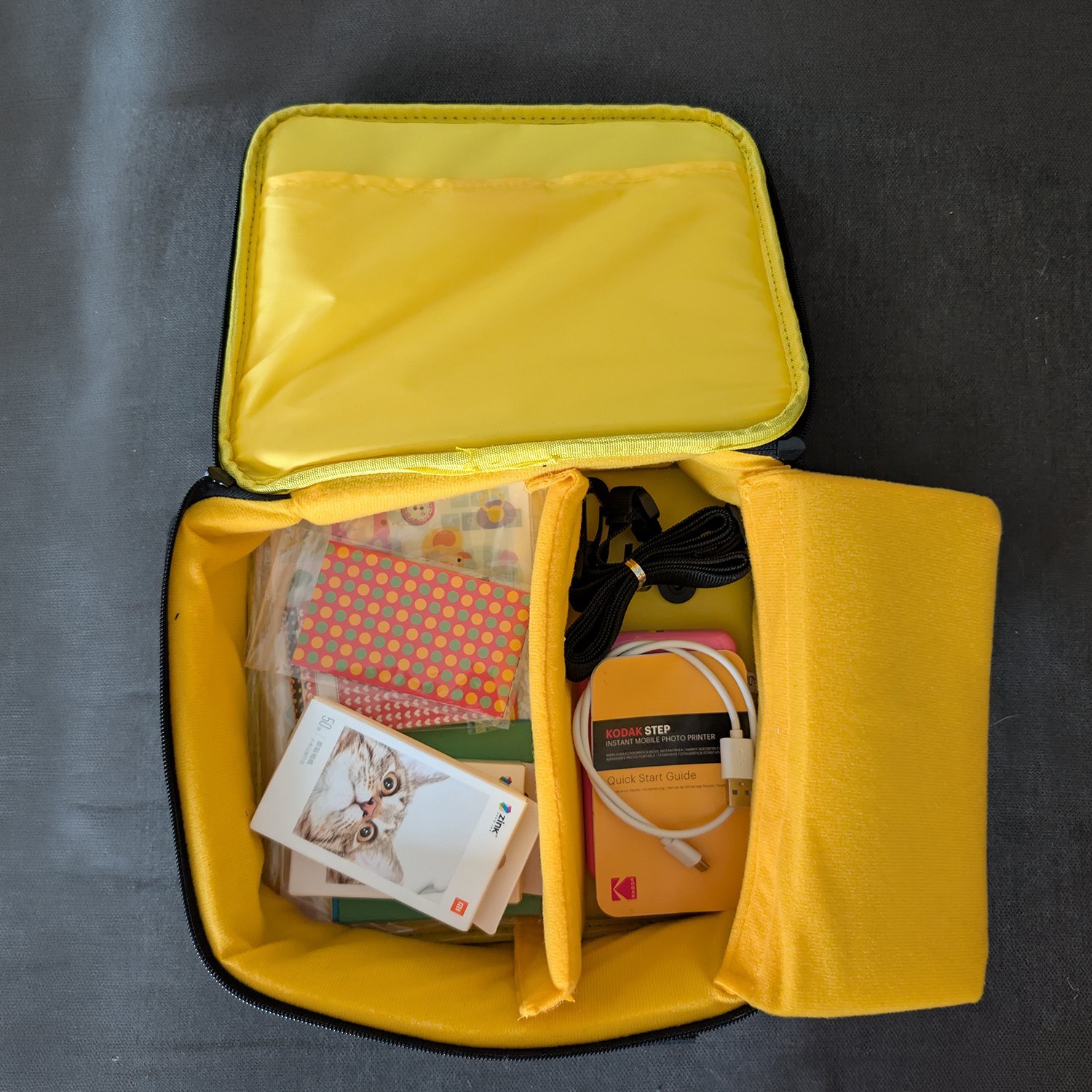 Kodak STEP Fotodrucker Pink + ZINK Papier + Tasche & Zubehör – kaum benutzt